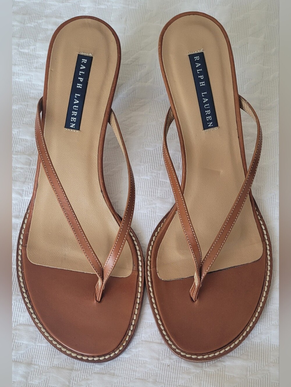 Ralph Lauren Leather Thong Sandals